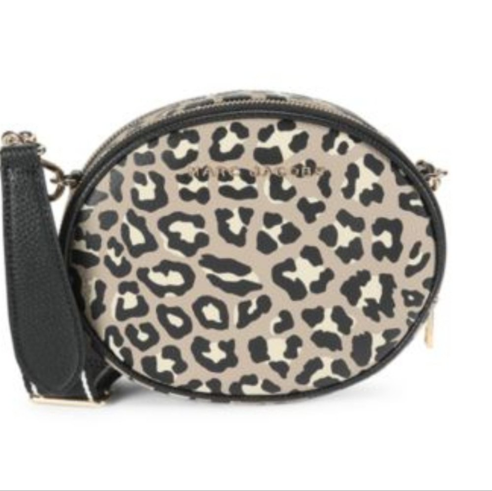 Marc Jacobs Leather Oval Crossbody Bag NWT Leopard print